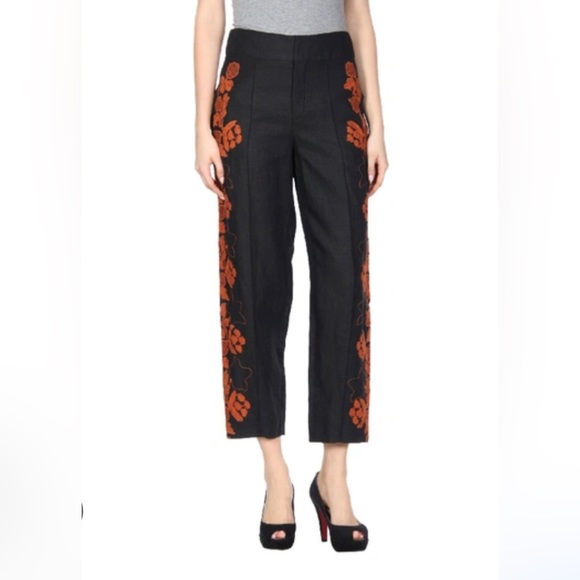Chloé High-waisted Linen Floral -embroidered Trousers - 6 - NWTags - Picture 11 of 11